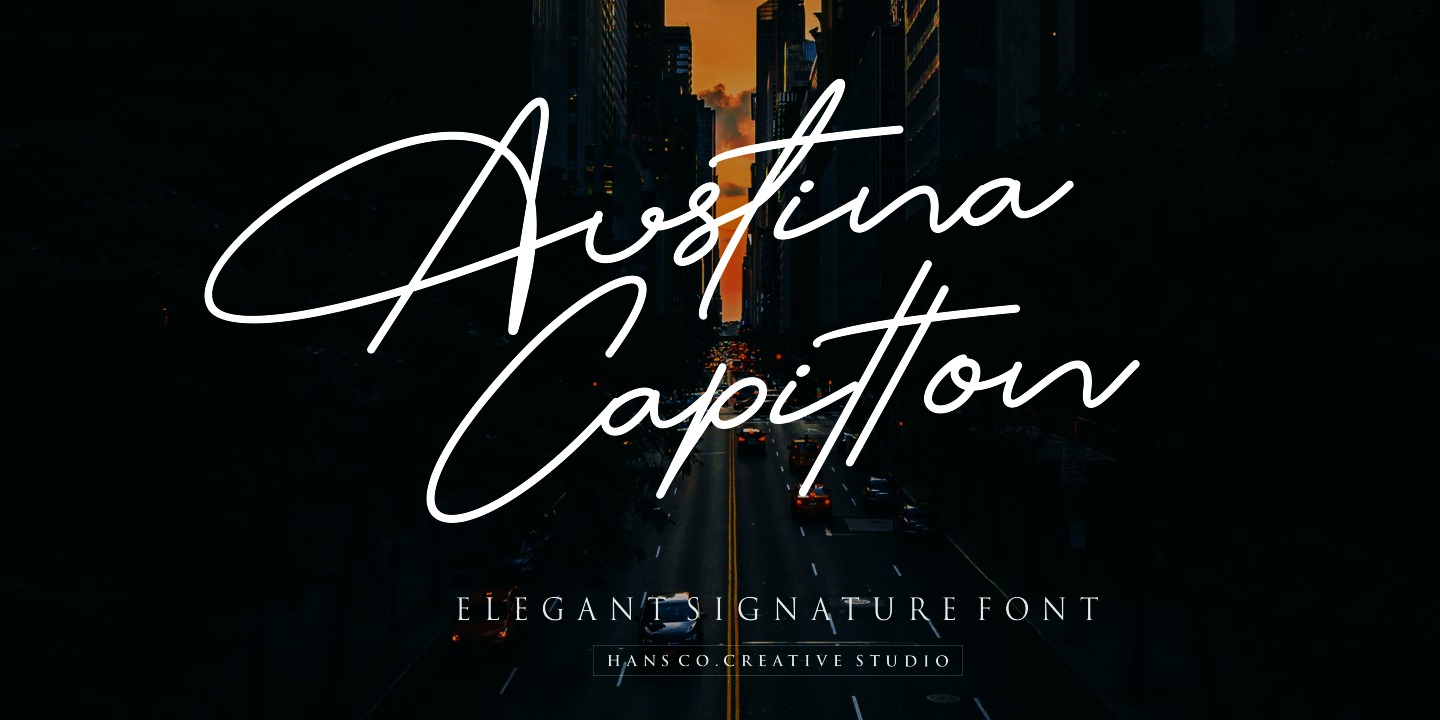 Przykład czcionki Austina Capitton Regular